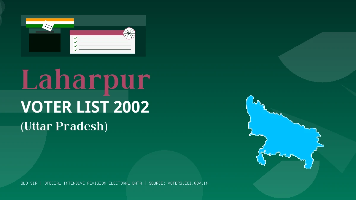 Laharpur Voter List 2002 PDF Download Uttar Pradesh