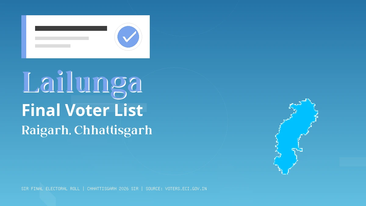 Lailunga Final Voter List Chhattisgarh