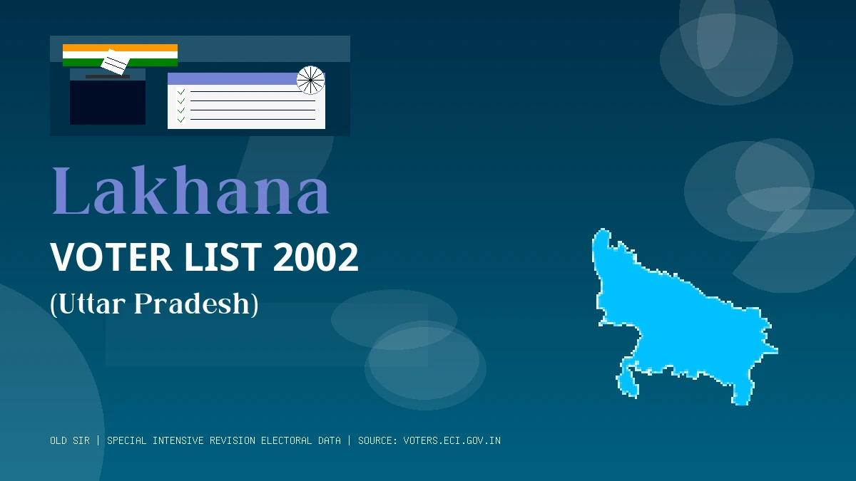 Lakhana Voter List 2002 PDF Download Uttar Pradesh