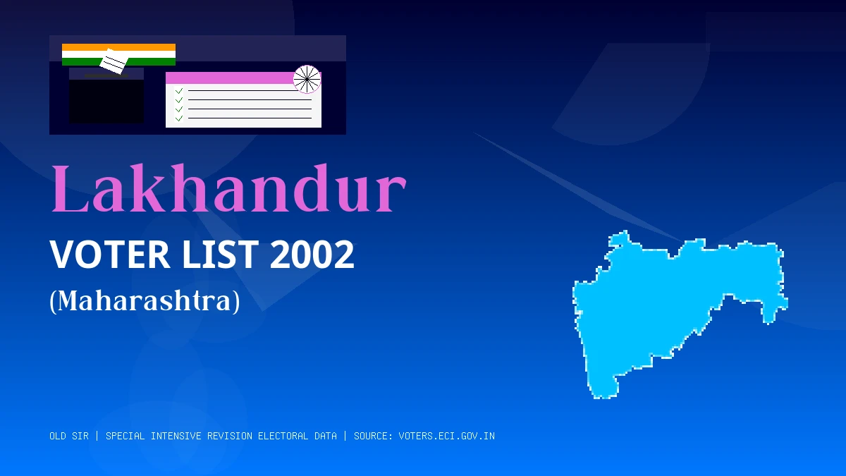 Lakhandur Voter List 2002 PDF Download Maharashtra