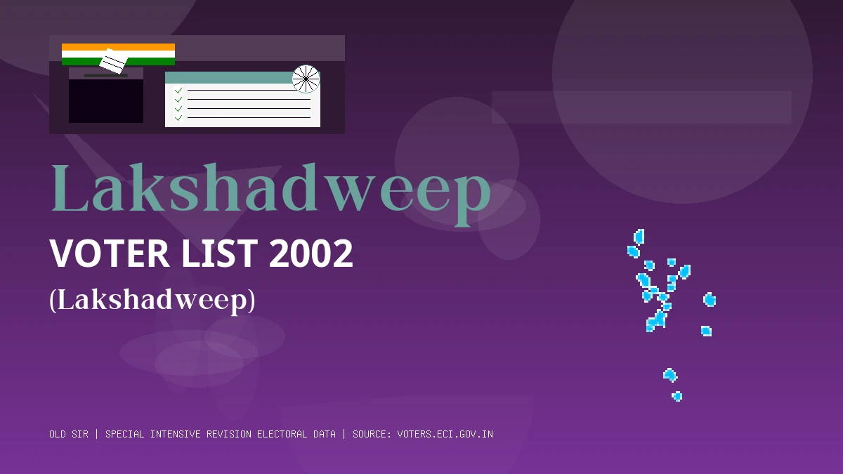 Lakshadweep Voter List 2002 PDF Download Lakshadweep