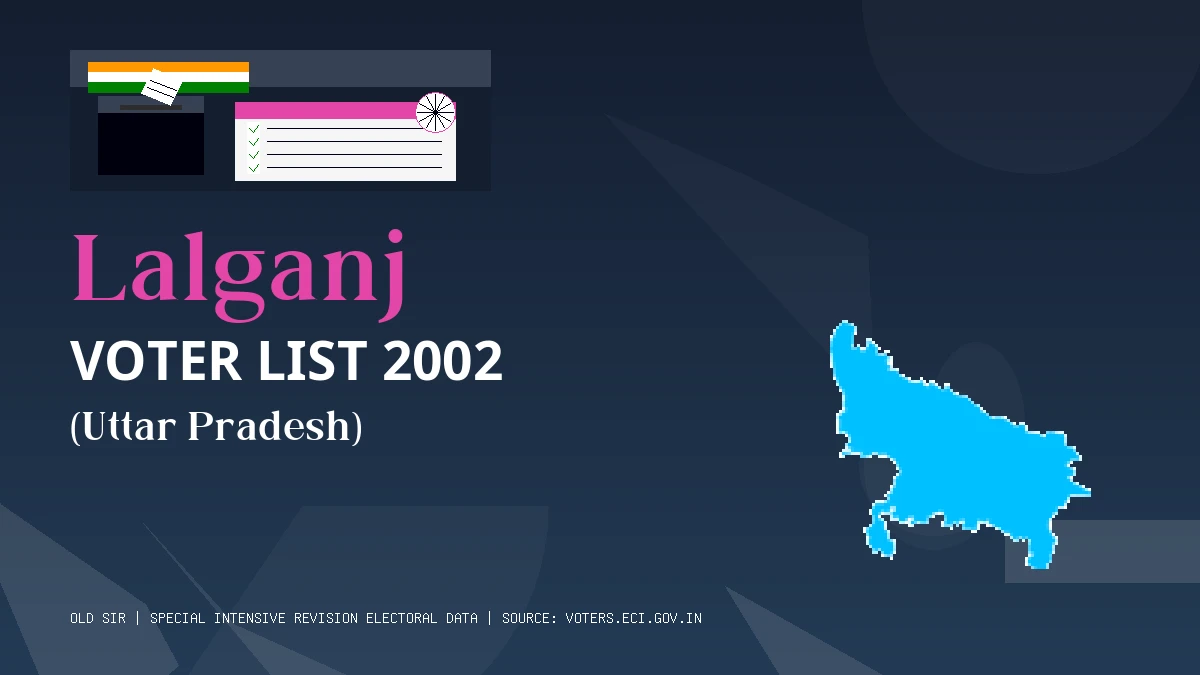 Lalganj Voter List 2002 PDF Download Uttar Pradesh