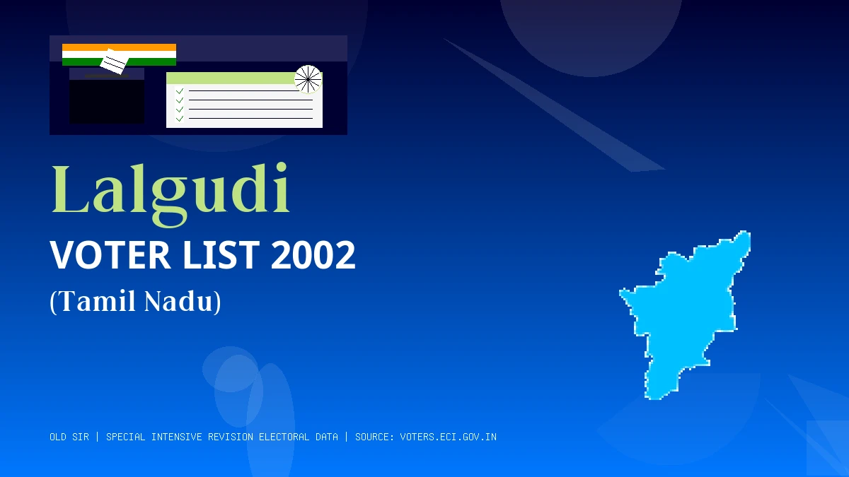 Lalgudi Voter List 2002 PDF Download Tamil Nadu