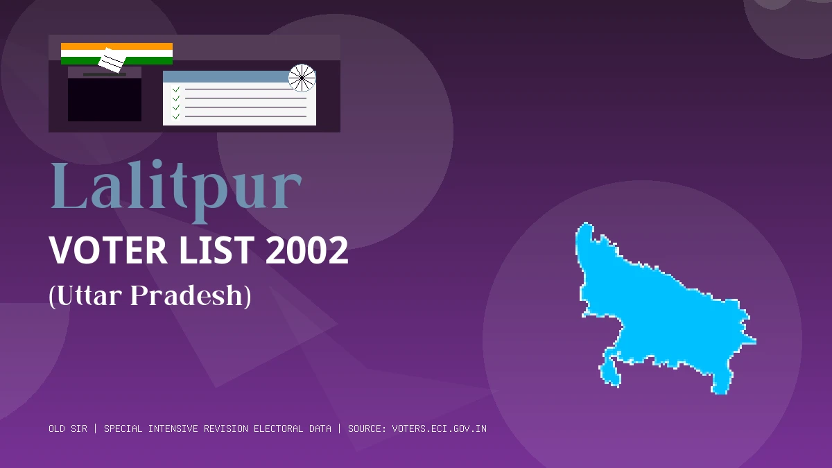 Lalitpur Voter List 2002 PDF Download Uttar Pradesh