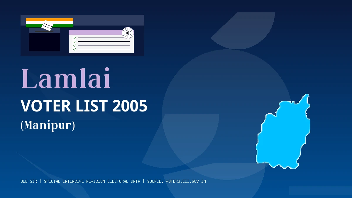 Lamlai Voter List 2005 PDF Download Manipur
