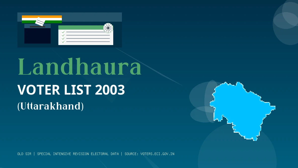 Landhaura Voter List 2003 PDF Download Uttarakhand