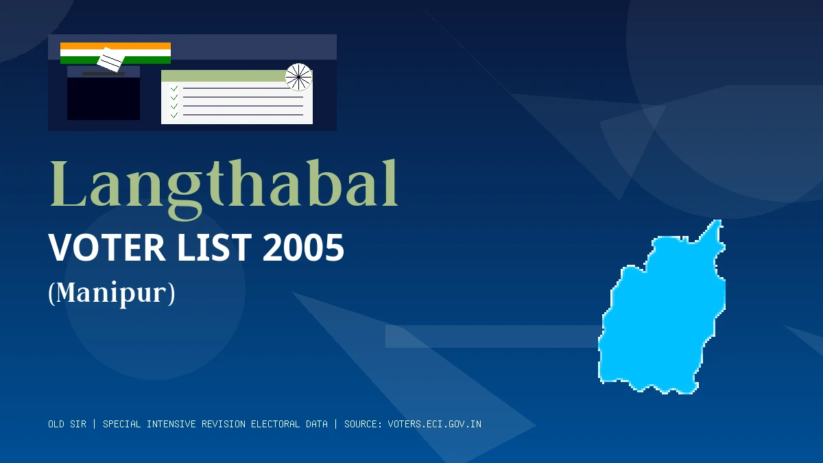 Langthabal Voter List 2005 PDF Download Manipur