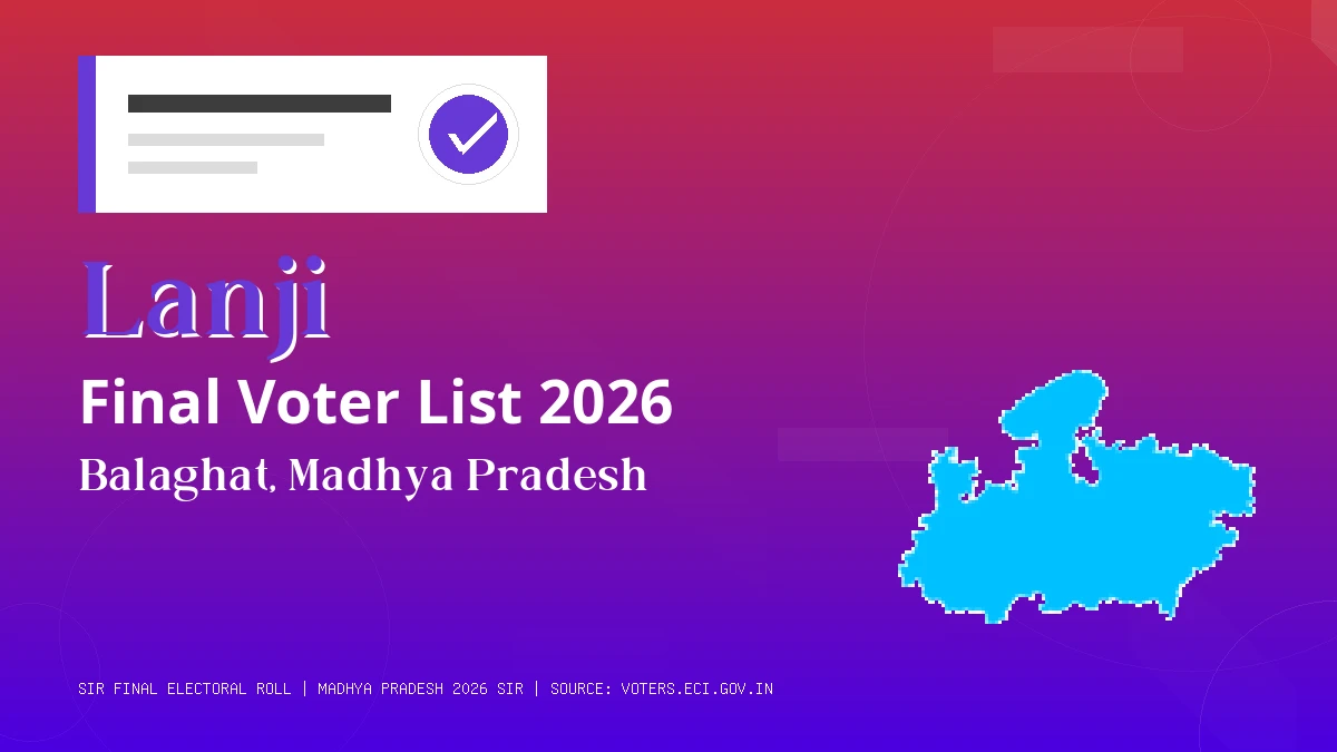 Lanji Final Voter List 2026 Madhya Pradesh