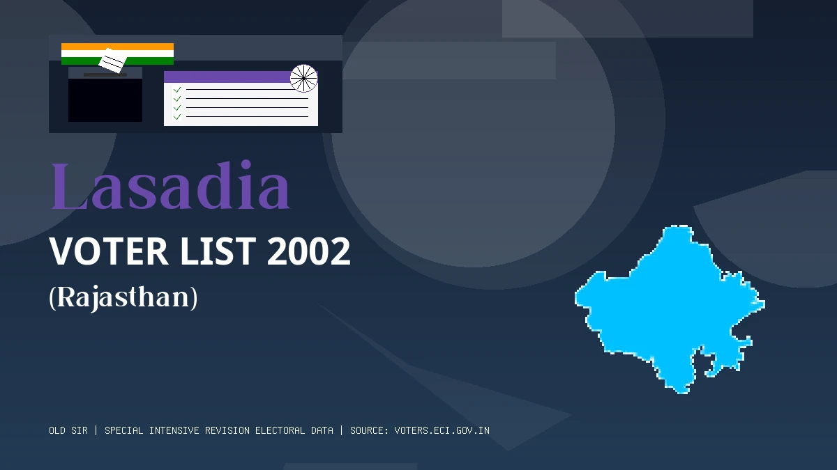 Lasadia Voter List 2002 PDF Download Rajasthan