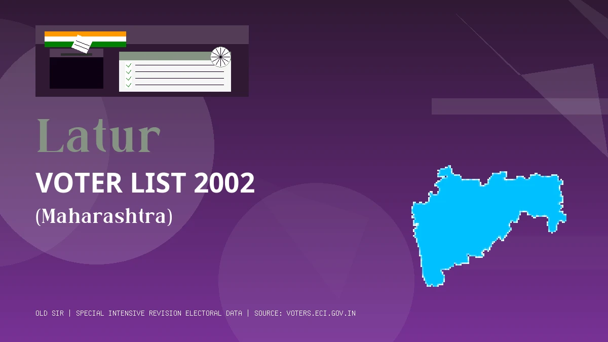 Latur Voter List 2002 PDF Download Maharashtra