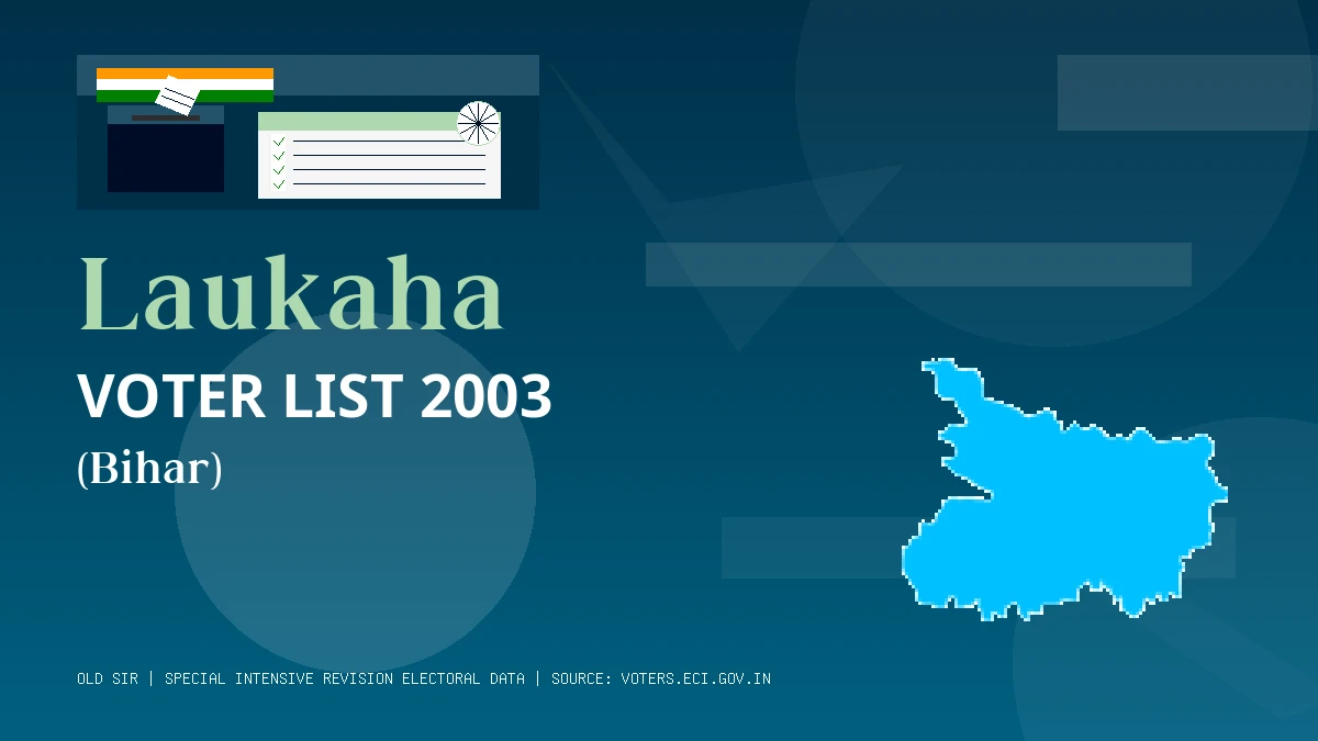 Laukaha Voter List 2003 PDF Download Bihar