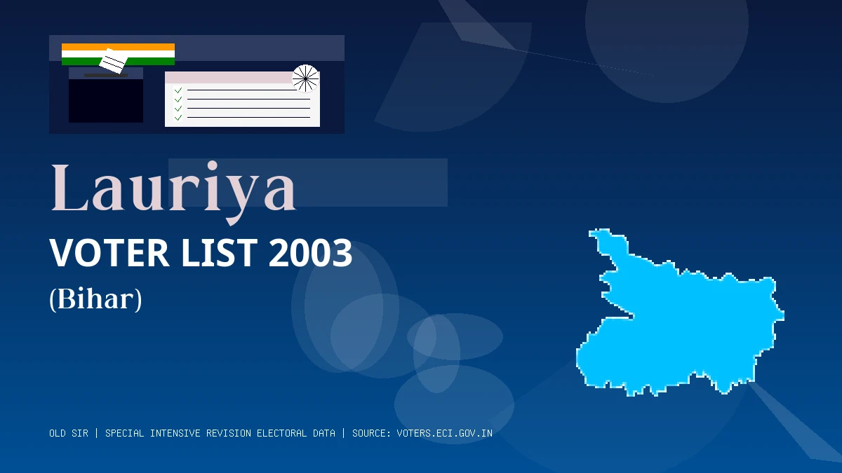 Lauriya Voter List 2003 PDF Download Bihar