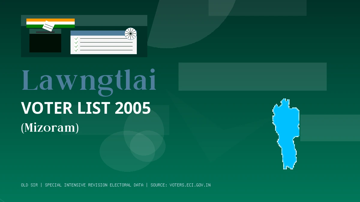 Lawngtlai Voter List 2005 PDF Download Mizoram