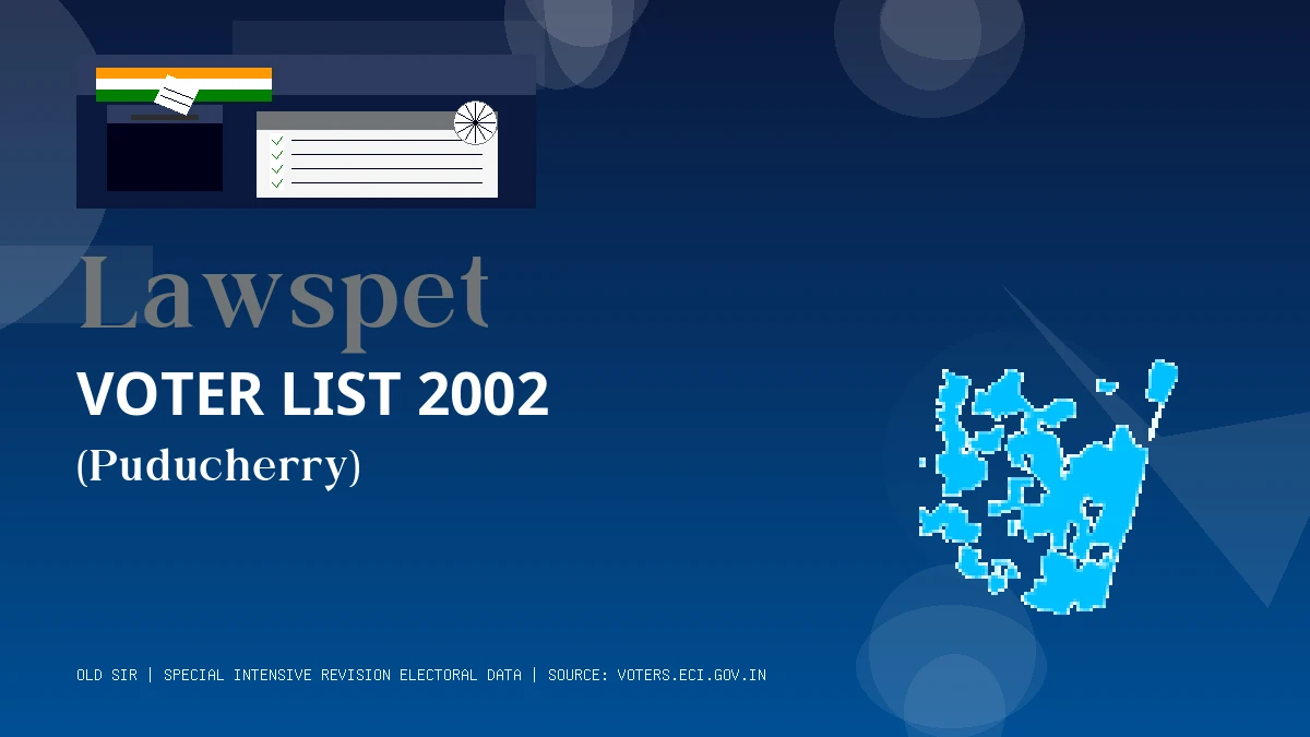Lawspet Voter List 2002 PDF Download Puducherry
