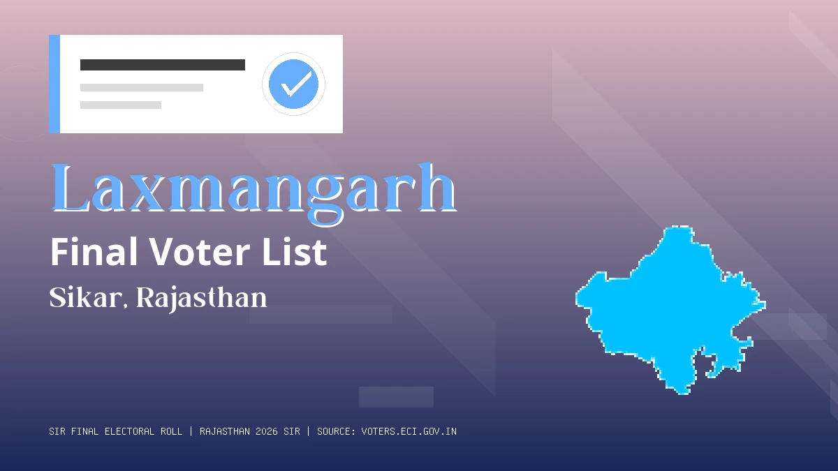 Laxmangarh Final Voter List Rajasthan