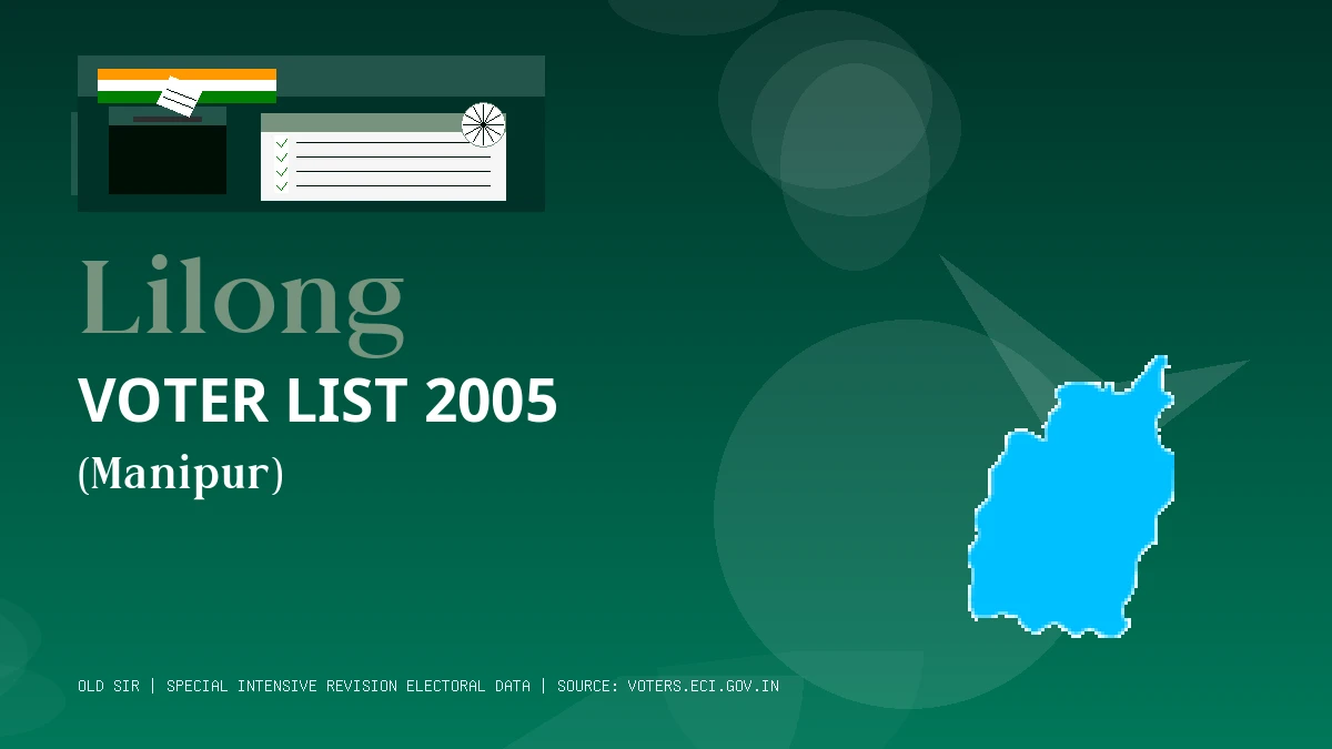 Lilong Voter List 2005 PDF Download Manipur
