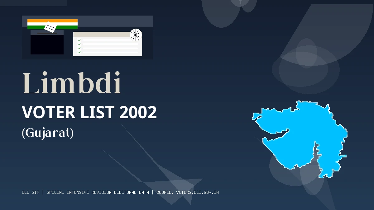 Limbdi Voter List 2002 PDF Download Gujarat