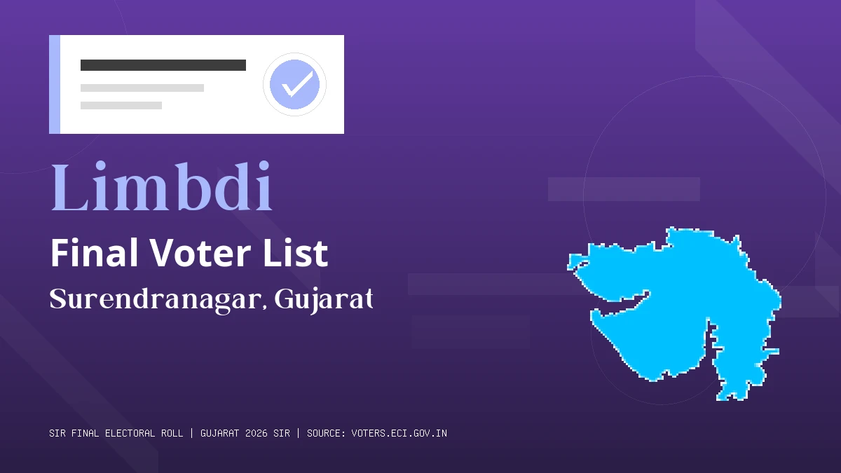 Limbdi Final Voter List Gujarat