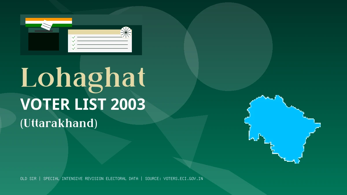 Lohaghat Voter List 2003 PDF Download Uttarakhand