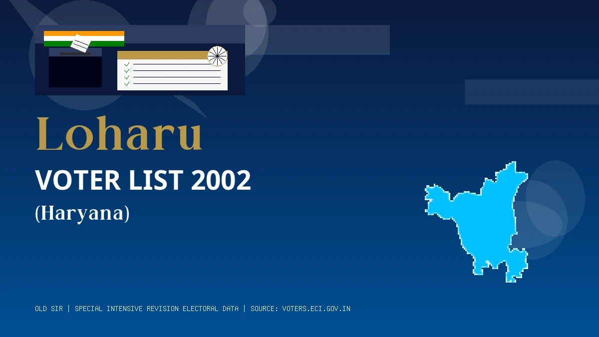 Loharu Voter List 2002 PDF Download Haryana