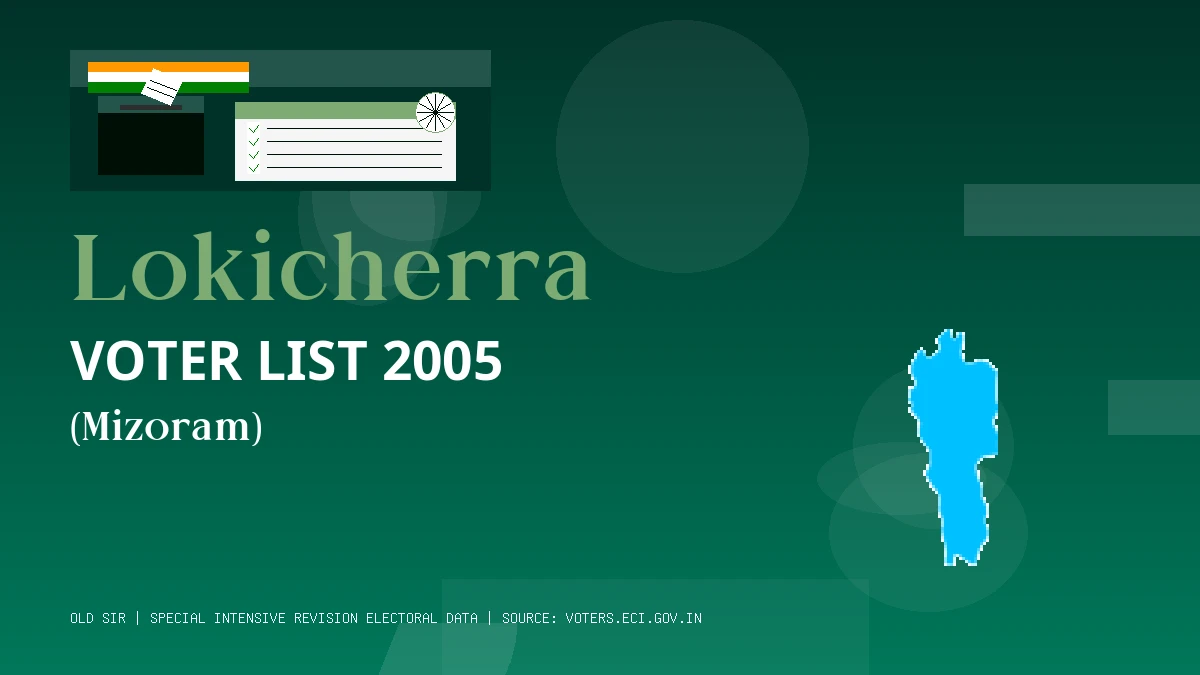 Lokicherra Voter List 2005 PDF Download Mizoram