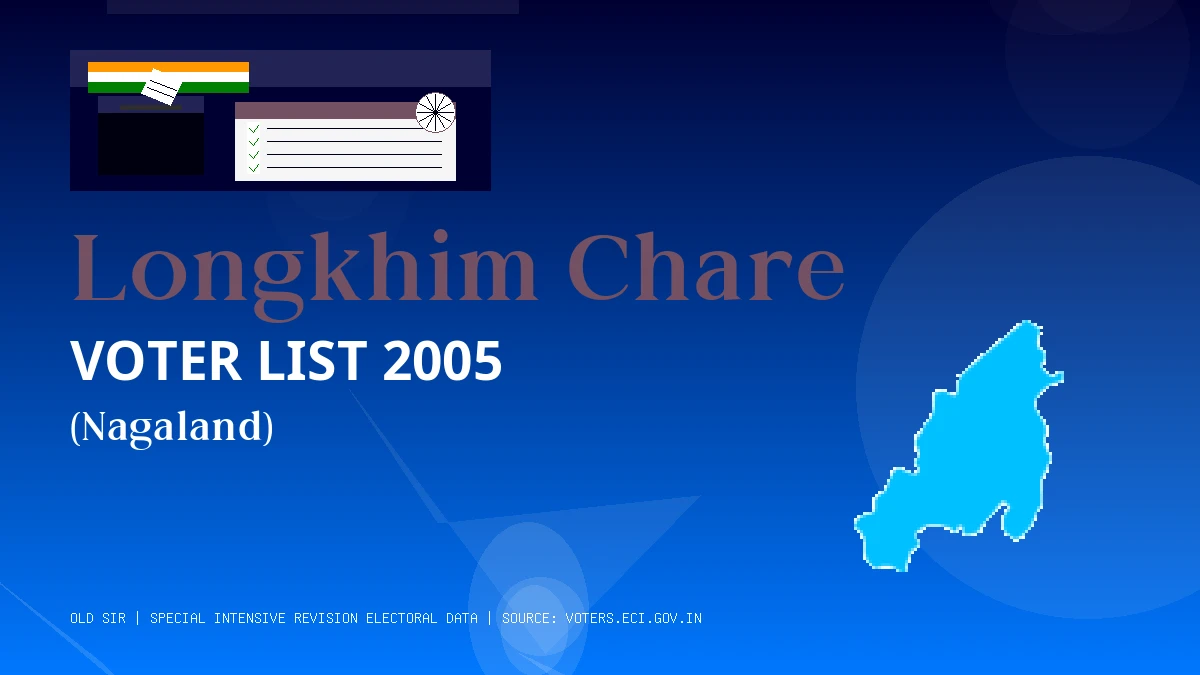 Longkhim Chare Voter List 2005 PDF Download Nagaland