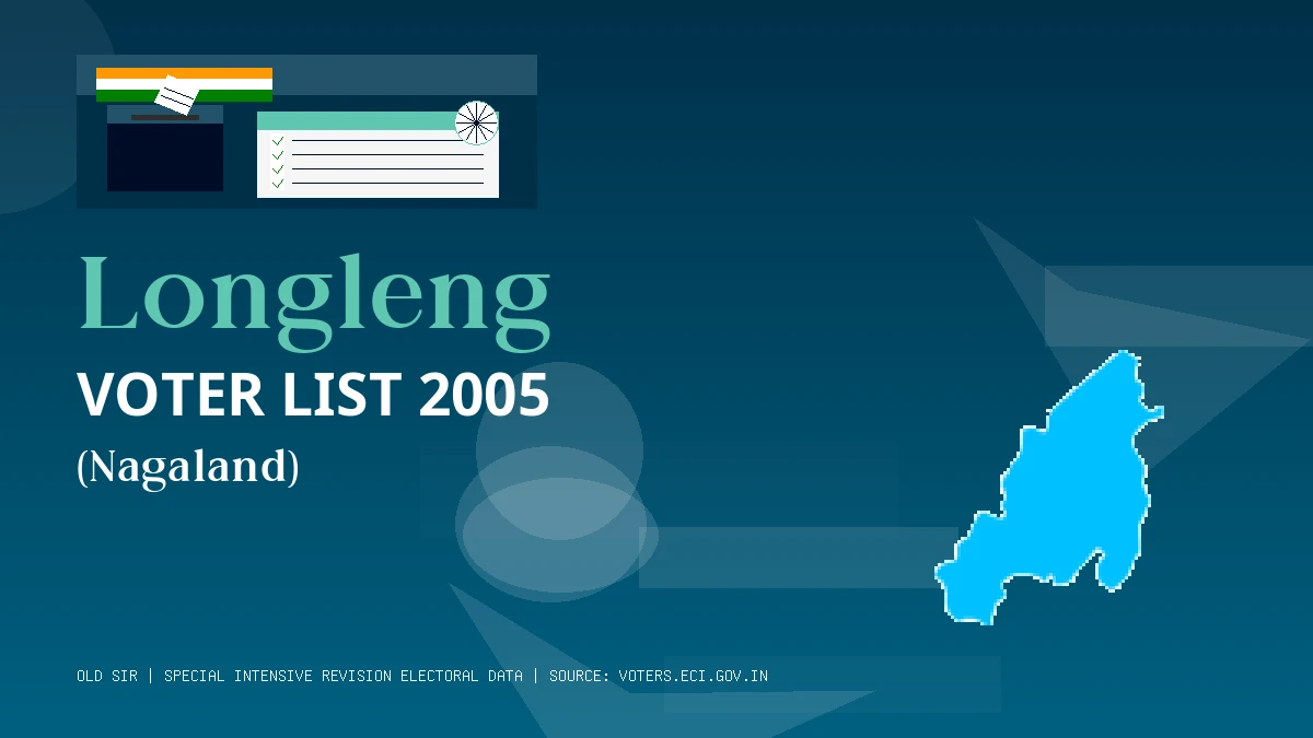 Longleng Voter List 2005 PDF Download Nagaland