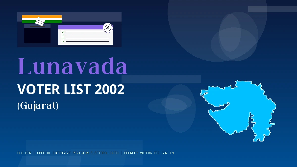 Lunavada Voter List 2002 PDF Download Gujarat