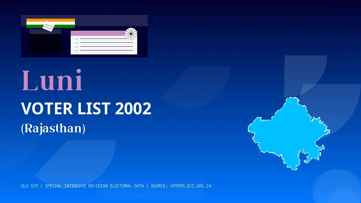 Luni Voter List 2002 PDF Download Rajasthan