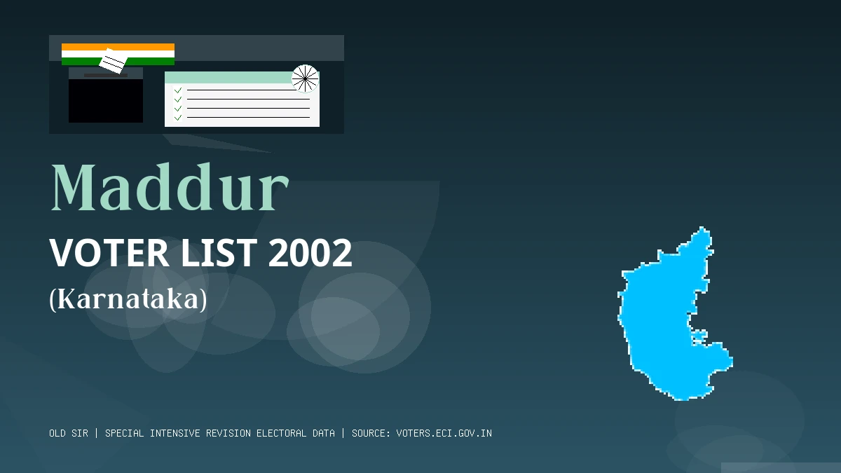 Maddur Voter List 2002 PDF Download Karnataka