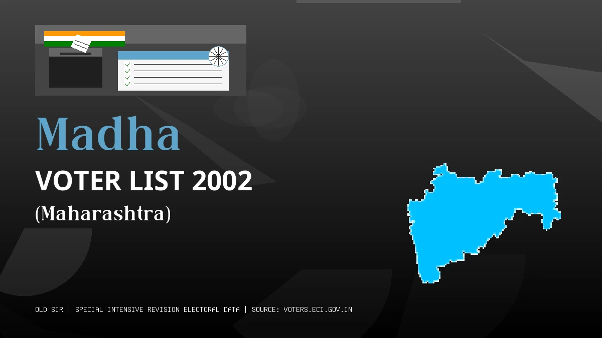 Madha Voter List 2002 PDF Download Maharashtra