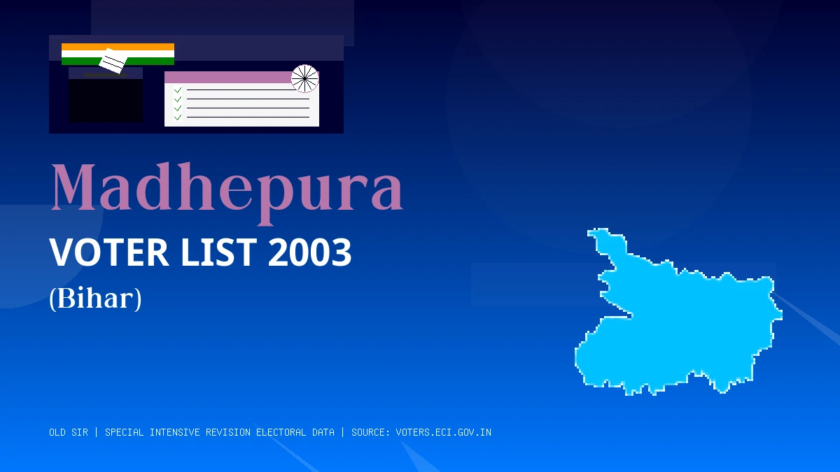 Madhepura Voter List 2003 PDF Download Bihar