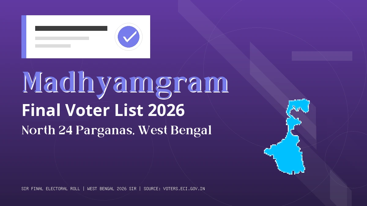 Madhyamgram Final Voter List 2026 West Bengal
