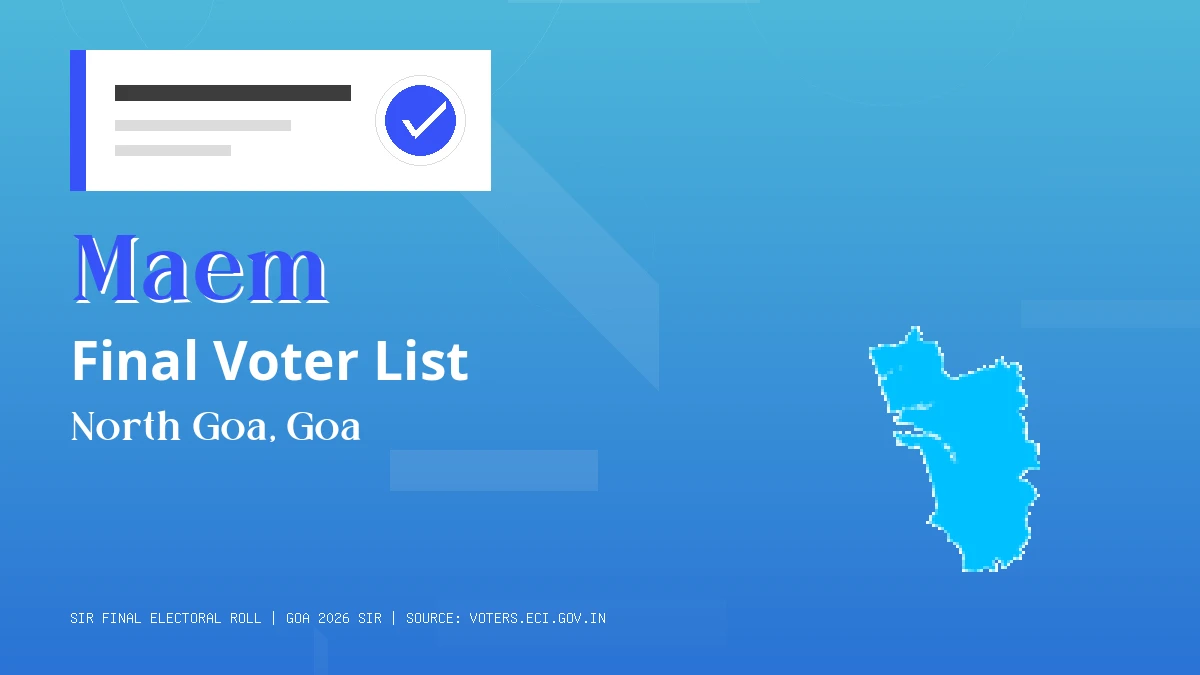Maem Final Voter List Goa