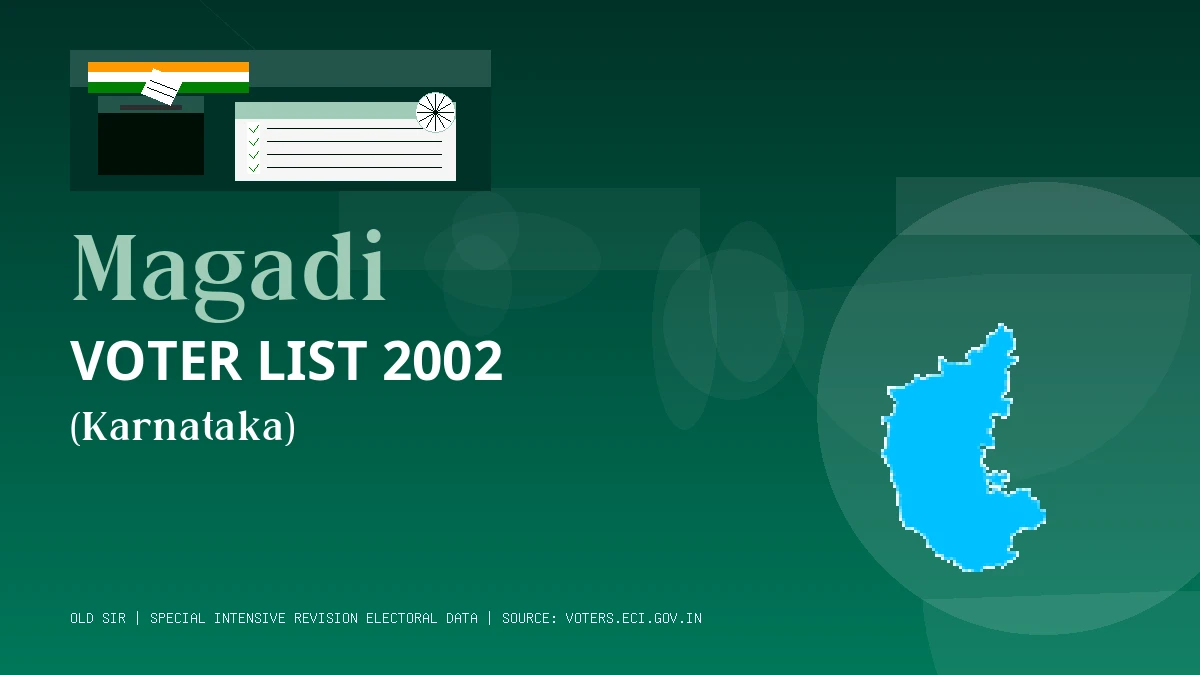Magadi Voter List 2002 PDF Download Karnataka