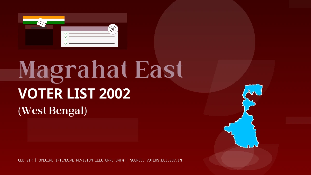 Magrahat East Voter List 2002 PDF Download West Bengal