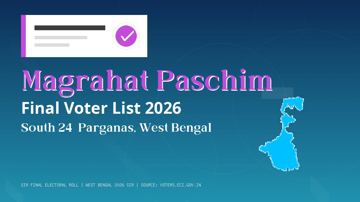 Magrahat Paschim Final Voter List 2026 West Bengal