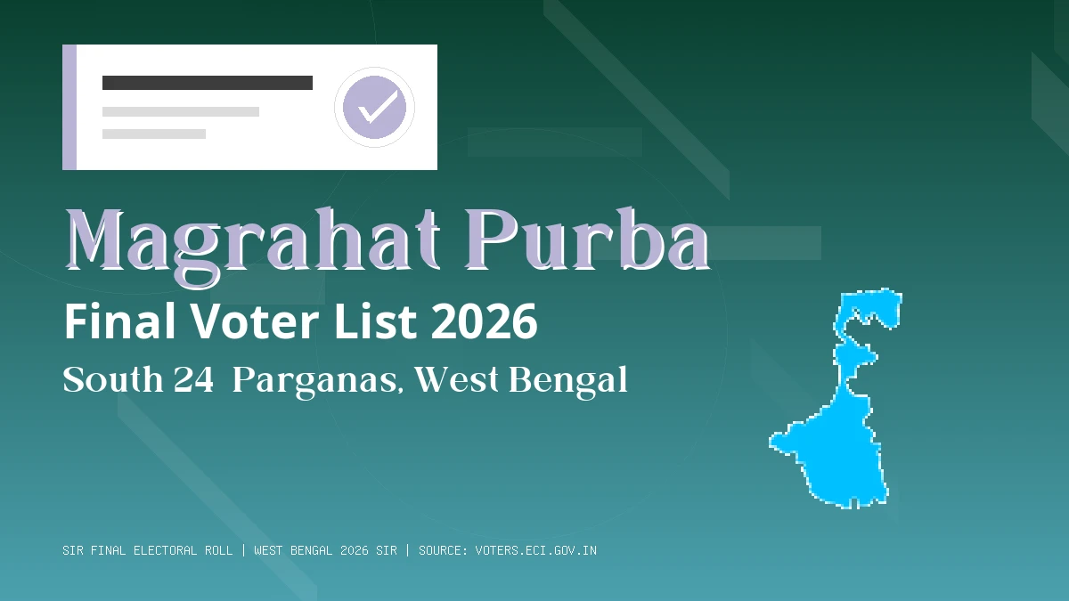 Magrahat Purba Final Voter List 2026 West Bengal
