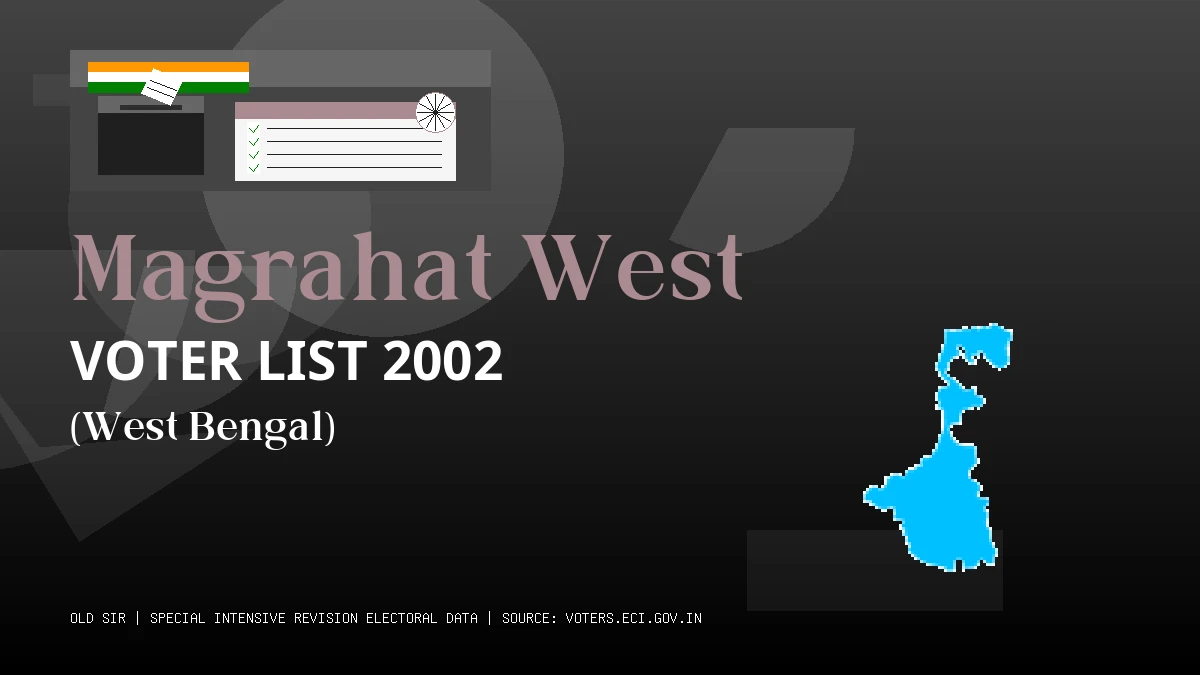 Magrahat West Voter List 2002 PDF Download West Bengal
