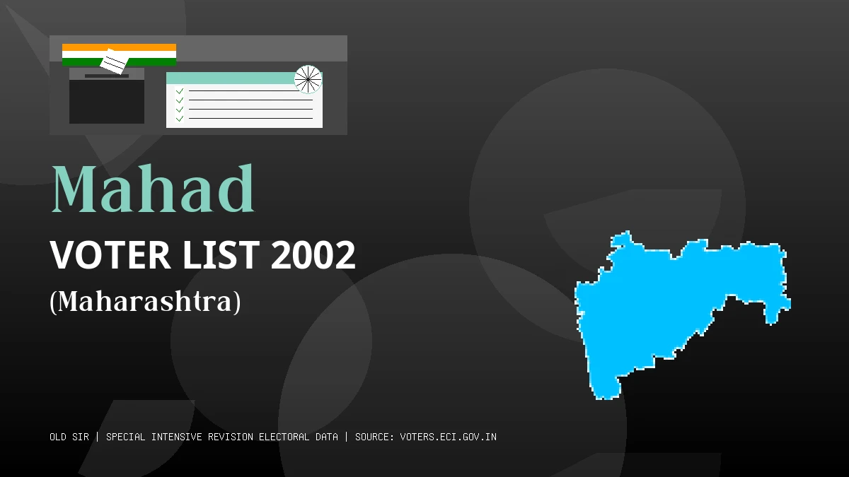 Mahad Voter List 2002 PDF Download Maharashtra