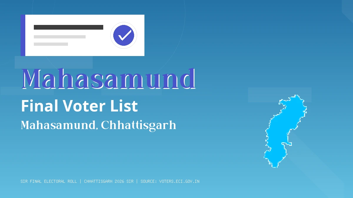 Mahasamund Final Voter List Chhattisgarh