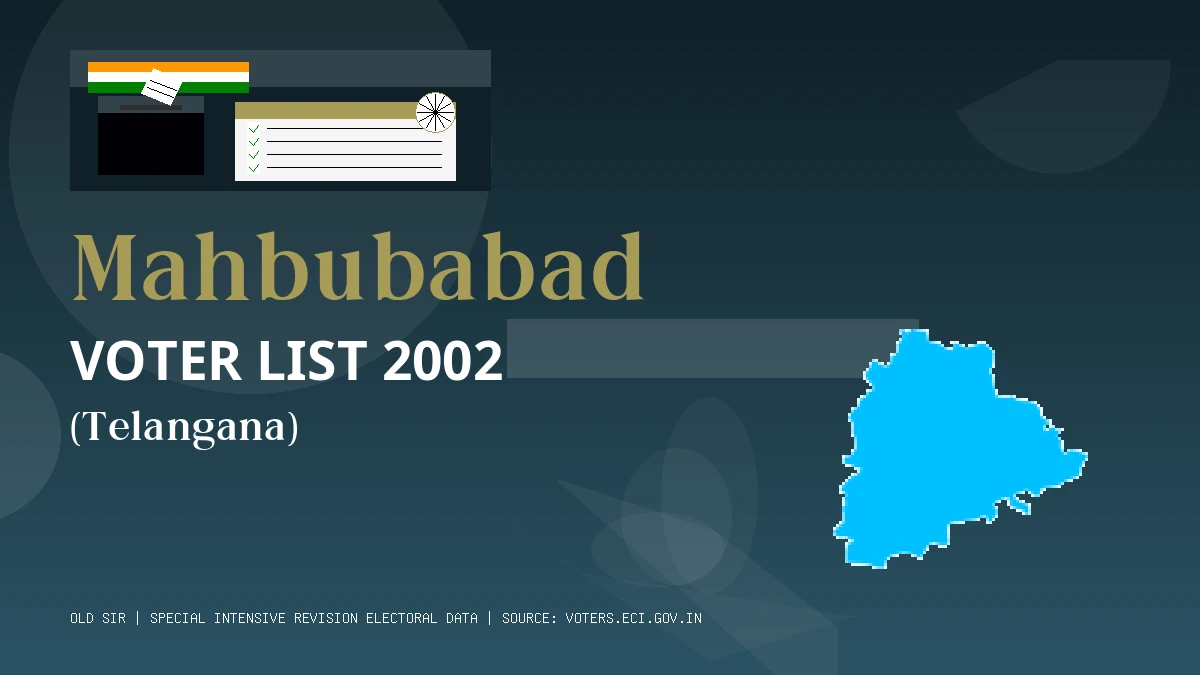Mahbubabad Voter List 2002 PDF Download Telangana