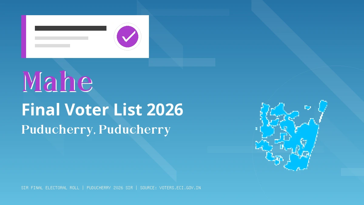 Mahe Final Voter List 2026 Puducherry