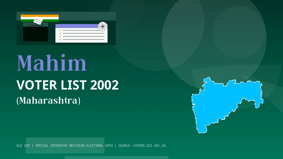 Mahim Voter List 2002 PDF Download Maharashtra
