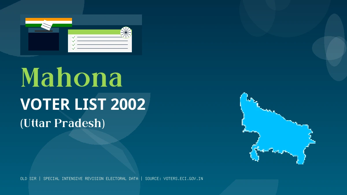 Mahona Voter List 2002 PDF Download Uttar Pradesh