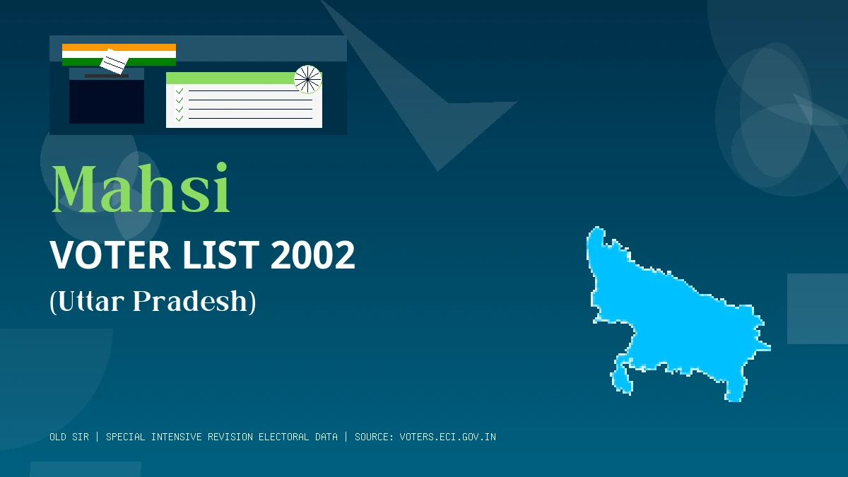Mahsi Voter List 2002 PDF Download Uttar Pradesh