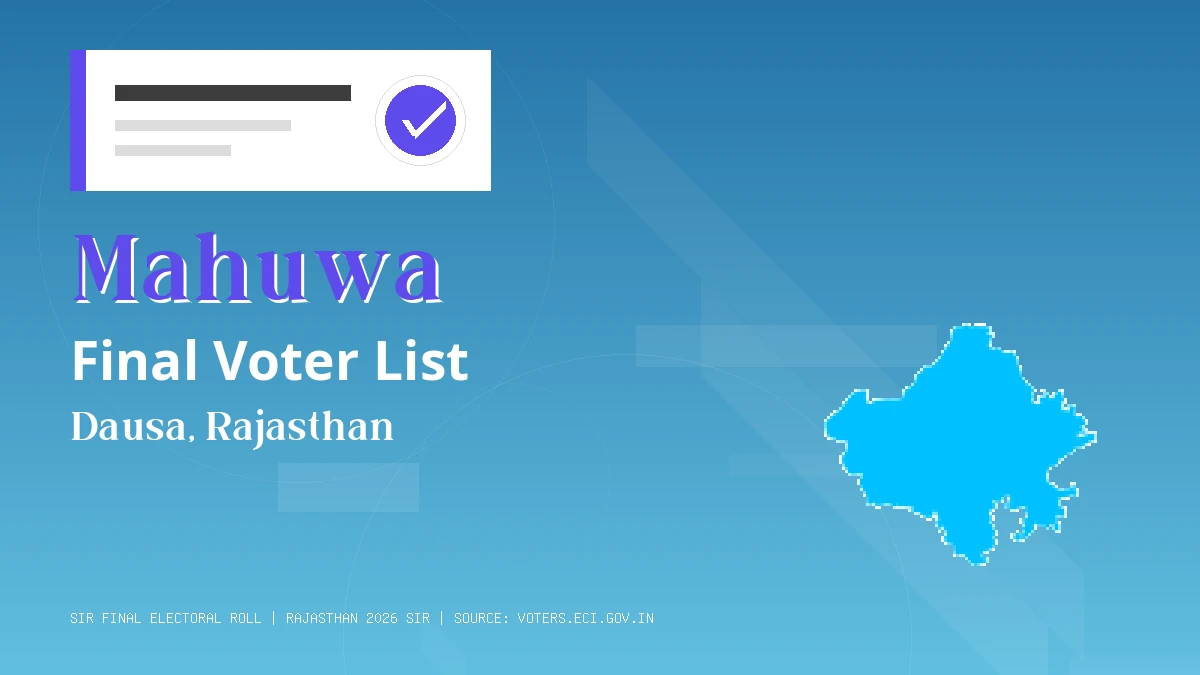 Mahuwa Final Voter List Rajasthan