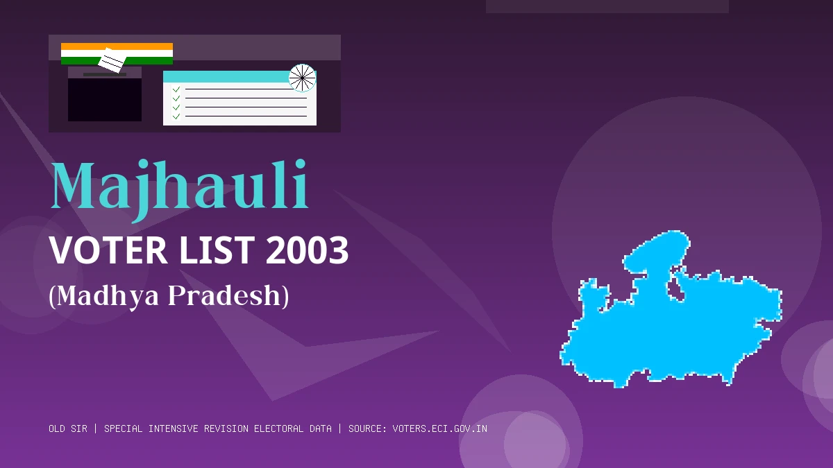 Majhauli Voter List 2003 PDF Download Madhya Pradesh