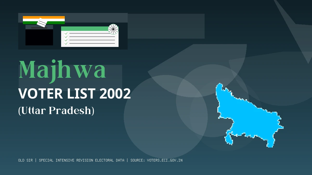 Majhwa Voter List 2002 PDF Download Uttar Pradesh