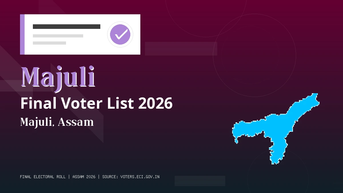 Majuli Final Voter List 2026 Assam